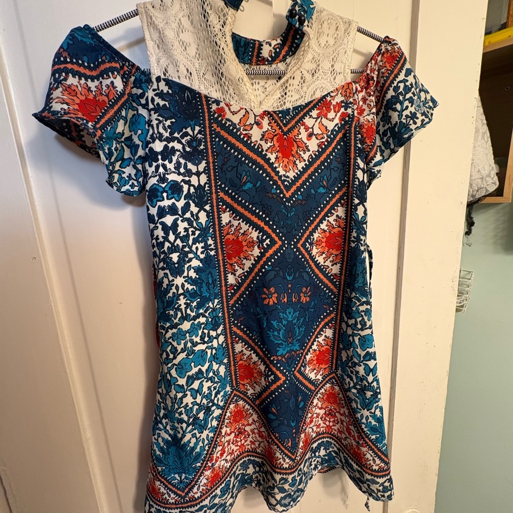 Speechless Blue and Red Kids Formal Dress